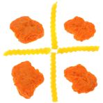 ifundom 1 Takım Sahte Tavuk Nuggets Ve Patates Kızartması Gerçekçi Gıda Modeli Sahte Pişmiş Tavuk Nuggets Prop Fotoğraf Sahne Gıda Yapay Et Sahne Tavuk Kanadı Kızarmış Tavuk Pvc