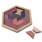 ifundom 12 yetişkinler yapboz 8-12 yaş arası altıgen tangram bulmaca gençler için bulmaca hediyeleri bulmacalar ahşap bulmaca çocuklar için ahşap oyuncaklar Basit zeka oyunu Bambu