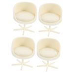 ifundom 16 Adet Zanaat Sandalye Dollhouse Plastik Sandalye Bebek Evi Mobilya Aksesuarları Dollhouse Mobilya 1 25 Ölçekli Dollhouse Ofis Mobilyaları Kum Masa Oyuncakları Beyaz Abs Mini