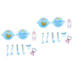 ifundom 2 Adet Bebek Bebek Besleme Plakası Oyuncak Oyun Kaşıkları Gibi Davran Bebek Bebek Bakım Oyuncakları Oyun Besleme Oyuncakları Simülasyon Mutfak Eşyaları Simülasyon Besleme Sofra