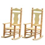 ifundom 2 Adet Bebek Evi Sallanan Sandalye dekorasyon home decor köy mikro peyzaj dekoru minyatür bebek sandalyesi eski mobilya mini bebek evi dekorasyonu çocuk aksesuarı masaüstü