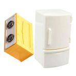 ifundom 2 Adet bebek evi soba buzdolabı mini bebek Oyuncak bebek Minyatür buzdolabı mikro peyzaj dekorasyonu minyatür mutfak eşyaları oyuncak mutfak mini mobilya küçük ev süsü pvc