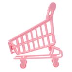 ifundom 2 mini alışveriş sepeti tekerlekli alışveriş sepeti mini araba mini market arabası Mini alışveriş arabası arabası mini oyuncaklar küçük el arabası saklama sepeti pembe