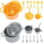 ifundom 2 Takım Ev Ürünleri Kaşık Gıda Minyatür Sofra Süsler Gıda Oyun Çocuk Yemek Takımı Gümüş Mini Ev Sofra Mini Pot Pan şık Küçük Ev Oyuncak