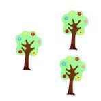 ifundom 3 Parça Ağaç Duvar Sticker Duvar Ağacı Ağaç Duvar Dekoru Yılbaşı Ağacı Duvar Çıkartması Yaprak Duyuru Panosu Noel Ağacı Duvar Aile Ağacı Duvar Dekoru Etiket Green Dokunmamış Kumaş