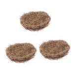 ifundom 3 Parça Kuş Yuvası Kuş Yuvası Simülasyon Kuş Yuvası Kuş Yuvası Evi Bahçe Için Kuş Yuvası Rattan Kuş Yuvası Hasır Kuş Yuvaları Minyatür Kuş Yuvası Altın Doğal Kamış