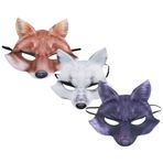 ifundom 3 Parça Maskeli Balo Peluş Oyuncak Kedi Boy Aynası Duvar Cadılar Bayramı Partisi Prop Cadılar Bayramı Cosplay Maskesi Cadılar Bayramı Tilki Maskesi Kurt Kostümü Eva Hayvan Giysi