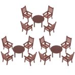 ifundom 3 Takım Mini Masa Ve Sandalyeler Çocuklar Için Oyuncaklar Çocuk Masaları Ve Sandalyeler Dekorasyon Masaları Minyatür Bebek Evi Malzemeleri Mini Buzdolabı Ahşap Plastik Kum Masası