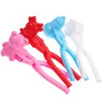 ifundom 4 Adet Kar Modeli Kartopu Fırlatıcı Kar Bloğu Üreticisi Kar Bloğu Kalıpları Kartopu Oyuncak Oyunu Kartopu Savaşı Oyuncak Banyo Bombası Üreticisi Çocuk Plastik Kış Başlatıcı