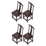 ifundom 4 Adet Mini Sandalye Modeli Retro Mobilya Bebek Aksesuarları Bebek Evi Minik Vintage Sandalye Bebek Evi Minyatür Eski Sandalye Karın Kası Küçük Sandalye Nostaljik