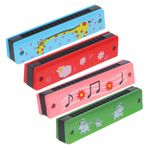 ifundom 4 Adet müzik aleti Renkli ahşap harmonikalar çocuklar yeni başlayanlar mızıka minik armonikalar oyuncakları kromatik armonikalar yetişkinler için armonikalar organ Odun