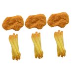 ifundom 6 Adet Oyuncak Bebek Maması Pişmiş Yemek Modeli Patates Kızartması Modeli Simüle Oyun Gıda Simülasyon Gıda Gerçekçi Modeller Tavuk Nuggets Pvc Yürümeye Başlayan Çocuk Numara Yapmak
