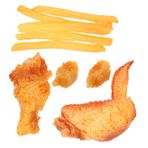 ifundom 9 Adet Yapay Tavuk Bacağı Ve Patates Kızartması - Sahte Gıda Modelleri - Gıda Dışı İçerikler - Fotoğrafçılık Aksesuarları Mutfak Dekoru Için Mükemmel