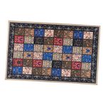 ifundom Avrupa Tarzı 50x80cm Renkli Kareli Halı - Yatak Odası Oturma Odası Için Statik Kapı Paspası El Yıkanmış Giriş Kapı Paspası