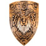ifundom Bronz korsan savaş zırhı ejderha şeklinde aslan kalkanı toka boynuz kalkanı göz maskesi maskesi kılıç seti şövalye kostümü kalkanı şövalye kalkanı sahne takım elbise