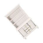 ifundom Dikey Dolap Kitaplık Dekorasyon Ev Aksesuarları Için Ev Bebek Evi Mini Kitaplık Mini Ev Aksesuarları Çocuk Kitaplık Mini Ev Kitaplık Beyaz Minyatür Ahşap Çocuk Kolye