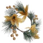 ifundom Süs Noel Mum Çelenk Düğün Mum Çelenk Mum Çelenkleri Yüzükler Çam Kozalakları Mum Halkaları Çam Ayağı Mum Halkası Minyatür Süt Şişesi Noel Mumluk Noel Masa Süsü Yemek Masası Pvc