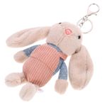 ifundom tavşan peluş oyuncak hayvan anahtarlık sırt çantası anahtar kolye mini tavşan peluş anahtarlık aksesuar karikatür anahtarlık kolye kabarık tavşan anahtarlık kolye kısa peluş