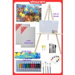 IG Yağlı Boya Resim Başlangıç Seti-şövale,35*50cm Resim Defteri Ve 2 Tuval, (ŞÖVALYE)