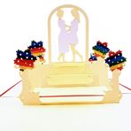 iGifts And Cards Fantezi Çift Kutlama 3D Pop Up Tebrik Kartı - Düğün, Evlilik, Nişan, Yıl Dönümü, Yarı Katlı, Gurur, Aşıklar, Kadınlar, Gelinler, Eşler, Gerçek Aşk, Gökkuşağı, Benzersiz Mutlu