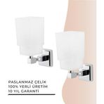 İgk Yapı - Çelik Banyo Kumru Çift Aplik (Ku10-001)