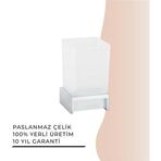 Igk Yapı - Çelik Banyo Kumru Set Üstü Diş Fırçalık (KU10-030)