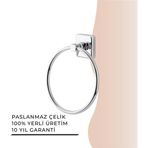Igk Yapı - Çelik Banyo Kumru Yuvarlak Havluluk (KU10-062)