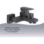Igk Yapı – Kare Batarya KRA29014 Siera Banyo Bataryası - Mat Siyah