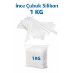 iğne izi İnce Çubuk Silikon 1 KG – Şeffaf Sıcak Silikon Çubuğu, El İşi ve Hobi Uyumlu