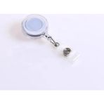 İğne İzi Yoyo Yaka Kartlığı 1 Adet Beyaz – Retractable Badge Reel – Transparent, Metal Clip 1 Peace White