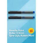 İğne Uçlu Roller Kalem 0.5 Mm Mavi 2'Li Ekonomik Paket