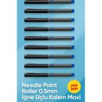 İğne Uçlu Roller Kalem 0.5 Mm Mavi 9'Lu Ekonomik Paket