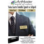 İğneli Ve Klipsli İsimlik Altın Sarı 1 Adet Yaka İsimliği Personel Yaka Kartı Şirket İsimliği 68X33cm İşyeri Büro Ofis