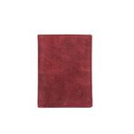 Ignis Craft Minimalist Trifold Küçük Deri Kartlık - İnce RFID Korumalı Premium Hakiki Deri Erkek Cüzdan (Apex Garnet)