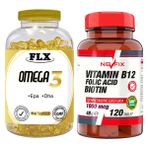 Igor Flx Omega 3 Balık Yağı 90 Softgel & Nevfix Vitamin B12 1000 Mcg 120 Tablet