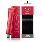 Igora Royal 3-0 Koyu Kahve 9 Adet Saç Boyası+ 1 lt Oksidan
