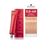 Igora Vibrance 9.5-49 Bej Viyole Tonlayıcı 8 Adet Saç Boyası+1 lt Oksidan