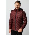İgs Bordo Standart Fit Kapüşonlu Kapitone Şişme Spor Erkek Mont