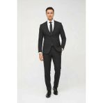 İGS Erkek Füme Slim Fit Dar Kalıp Klasik Takım Elbise - Slim Fit Kalıp - 54