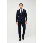 İGS Erkek Lacivert Slim Fit Dar Kalıp Klasik Takım Elbise - Slim Fit Kalıp - 50
