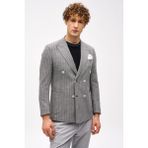 İGS Erkek Siyah Slim Fit Ceket – Geniş Kırlangıç Yaka - 52