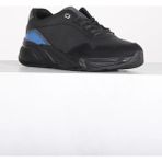İGS Siyah Sneaker Erkek Ayakkabı Kalın Taban Günlük Spor Model - 231-Siyah