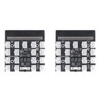 IGUATU 2X Yönlendirme Kartı 17 Bağlantı Noktası 6Pin LED Ekran Güç Modülü Sunucu Kartı Adaptörü 1200W 750W PSU GPU Madencilik BTC ETH için