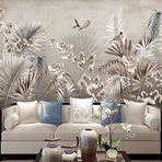 IHFMPFKJ Duvar Kağıdı Bitkiler Çiçekler Kuşlar 140 x 70 cm Kendinden Yapışkanlı Duvar Kağıdı 3D Duvar Kağıdı Büyük Özel Fotoğraf Duvar Kağıdı Oturma Odası Ofis Ev Dekoru için Modern Duvar Resmi Poster