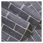 IHFMPFKJ Duvar Kağıdı Kendinden Yapışkanlı Tuğla Desenli, Endüstriyel Stil, Duvar Dekoru, Temizlemesi Kolay, 0,53 x 3 m/0,53 x 6 m/0,53 x 9 m (Renk: Gri, Boyut: 0,53 x 9 m)
