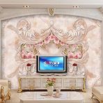 IHFMPFKJ Duvar Kağıdı Pembe Çiçek Desenli 240 x 150 cm Kendinden Yapışkanlı Duvar Kağıdı 3D Duvar Kağıdı Büyük Özel Fotoğraf Duvar Kağıdı Oturma Odası Ofis Ev Dekoru için Modern Duvar Resmi Poster