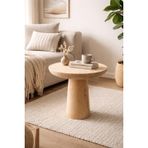 Ihlamur Ağacından Mantar Sehpa-Ahşap Yan Sehpa-Minimalist Tasarım (49 cm)