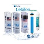Ihlas Aura Cebilion Uyumlu Su Arıtma 2 Yıllık Filtre Seti Standart Membranlı (Beyaz)