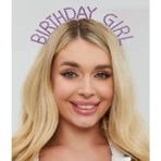 İhtiyaç AVM Mor Renk Kristal Taşlı Parlak Birthday Girl Yazılı Taç 16X17 cm
