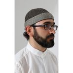 İhvan Erkek Kışlık Orlon Katlamalı Namaz Takkesi – Nokta Desenli - Kahverengi